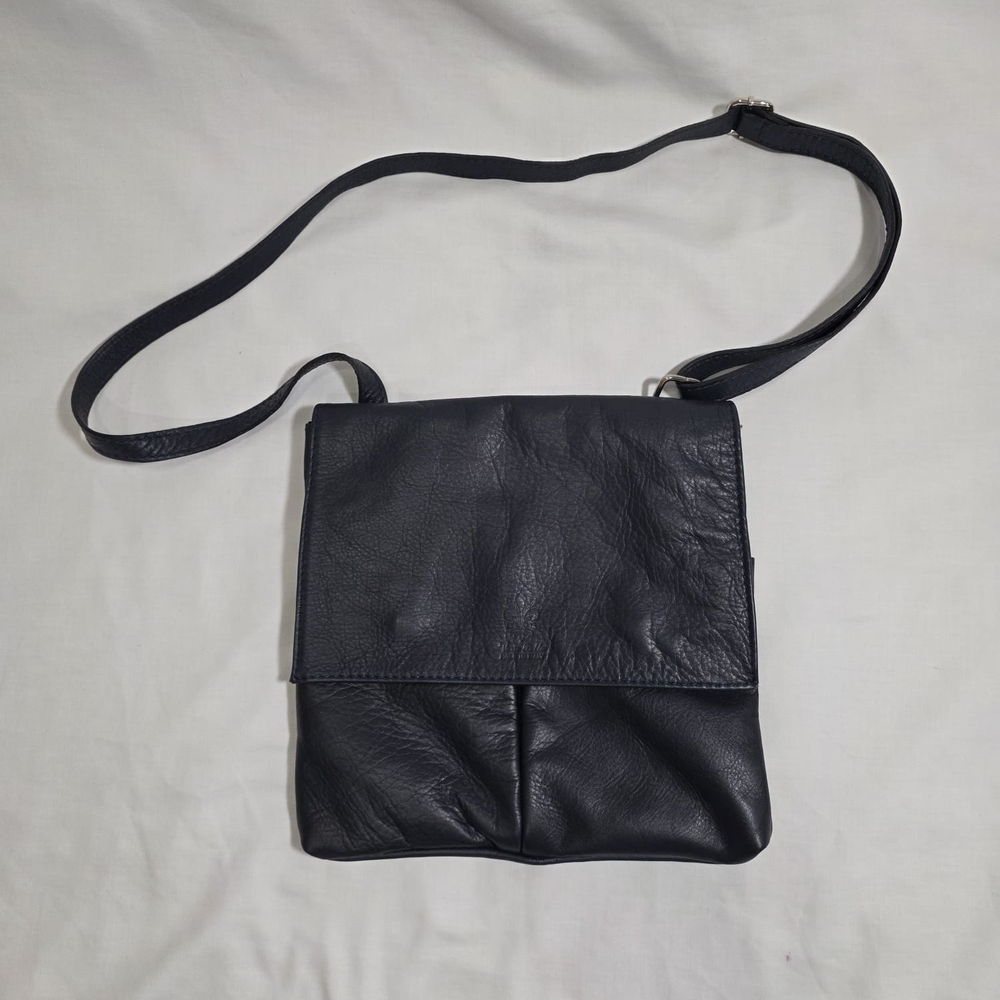 Black Leather Crossbody Bag
